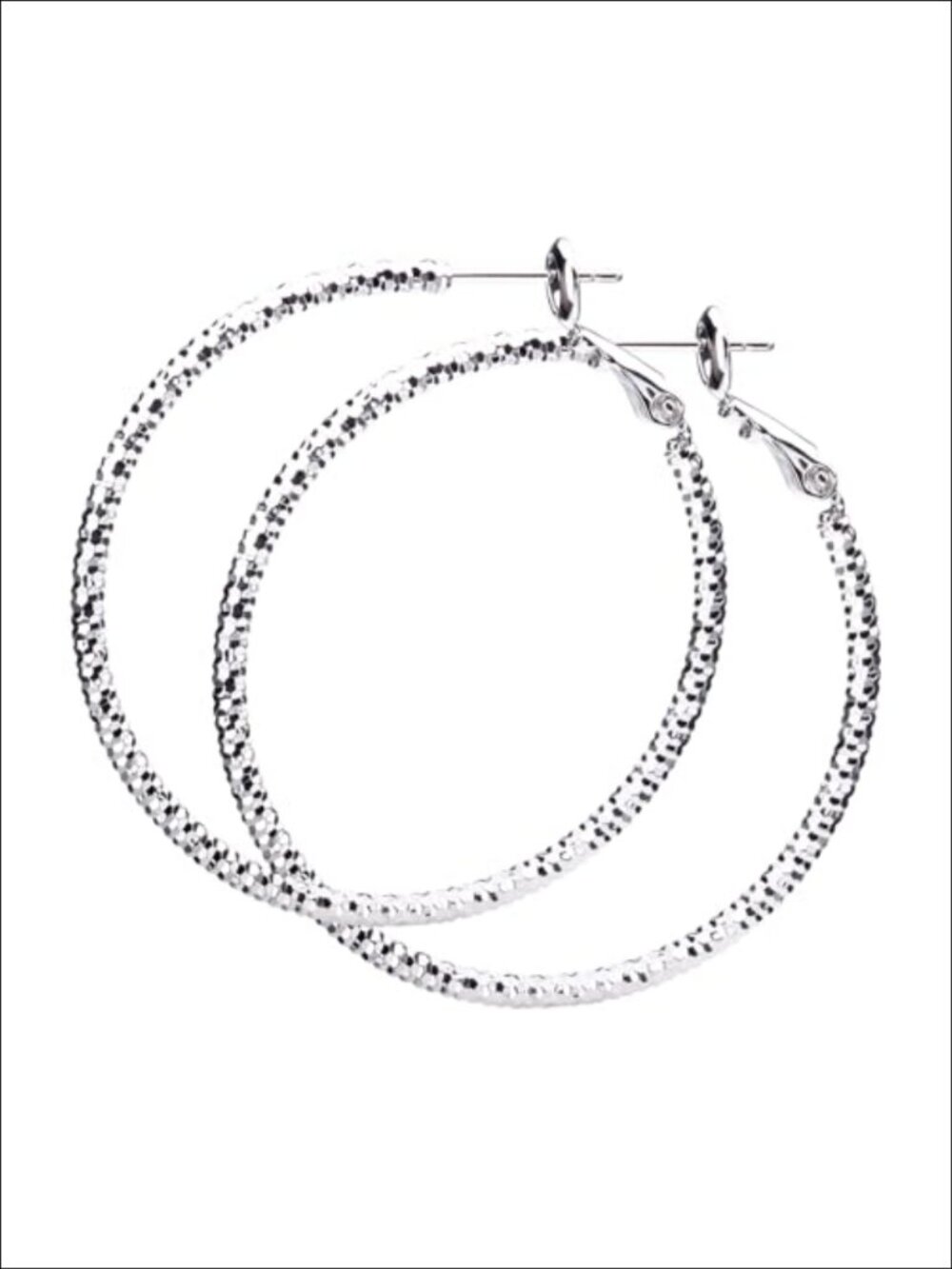 Hypoallergenic Nickel-Free Textured Hoop Earrings